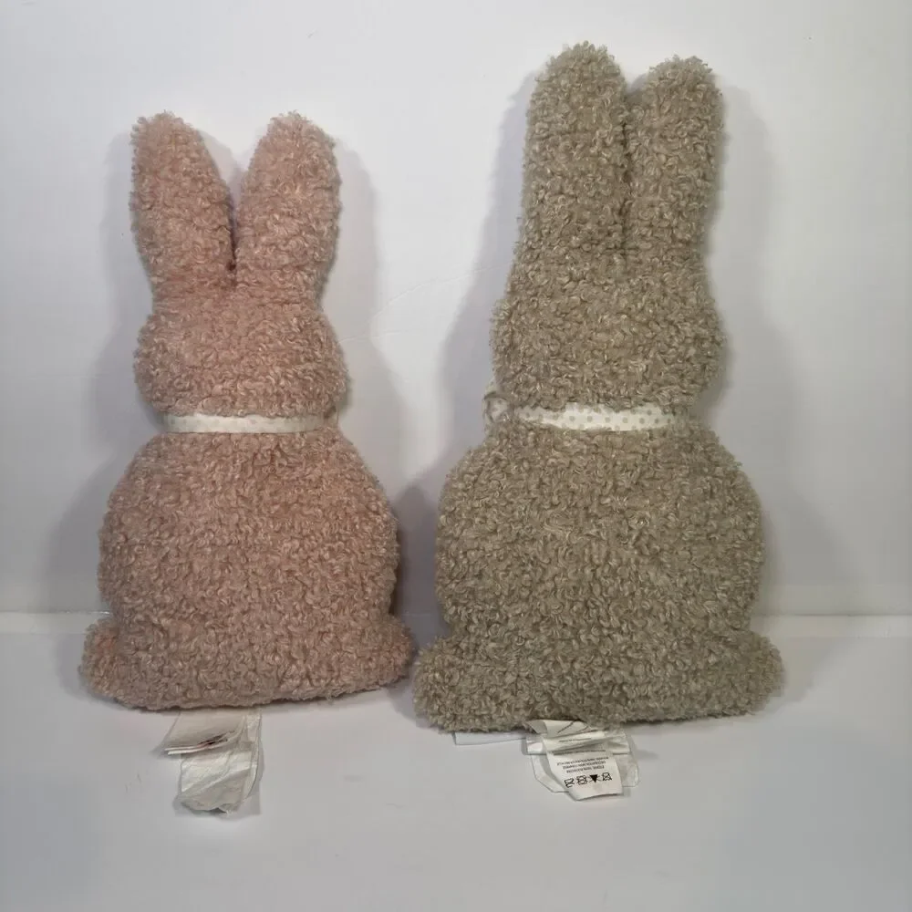 The Farmhouse by Rachel Ashwell Bunny Plush Decorative Pillows Pink Cream Easter